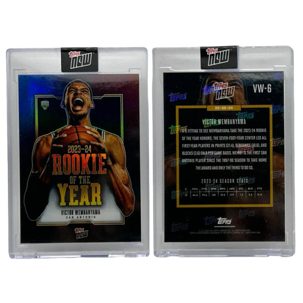 2023-24 Topps Now #VW-6 Victor Wembanyama Rookie of The Year Spurs (RC )